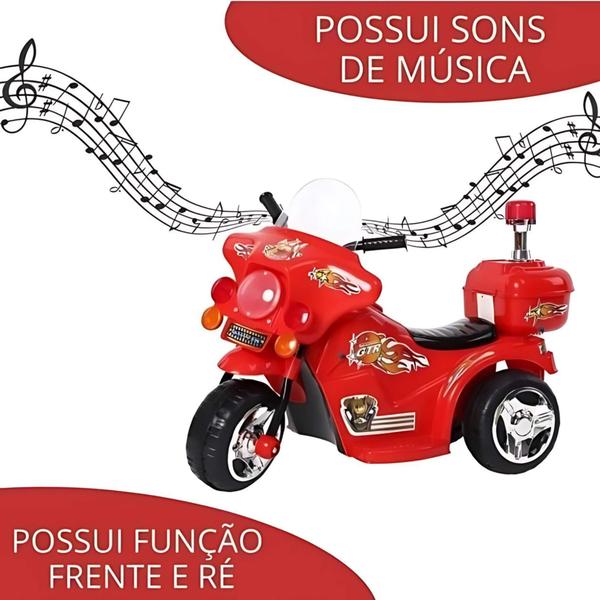 Imagem de Motocicleta Mini Moto Elétrica Infantil Recarregável C/ Som Vermelho ImportWay - BW006VM