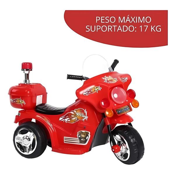 Imagem de Motocicleta Mini Moto Elétrica Infantil Recarregável C/ Som Vermelho ImportWay - BW006VM