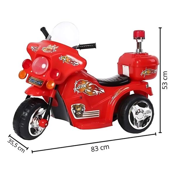 Imagem de Motocicleta Mini Moto Elétrica Infantil Recarregável C/ Som Vermelho ImportWay - BW006VM