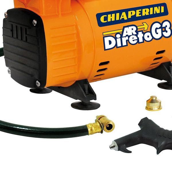 Imagem de Motocompressor De Ar Direto G3 2,3pés 1/3Hp Bivolt Chiaperini com Acessórios