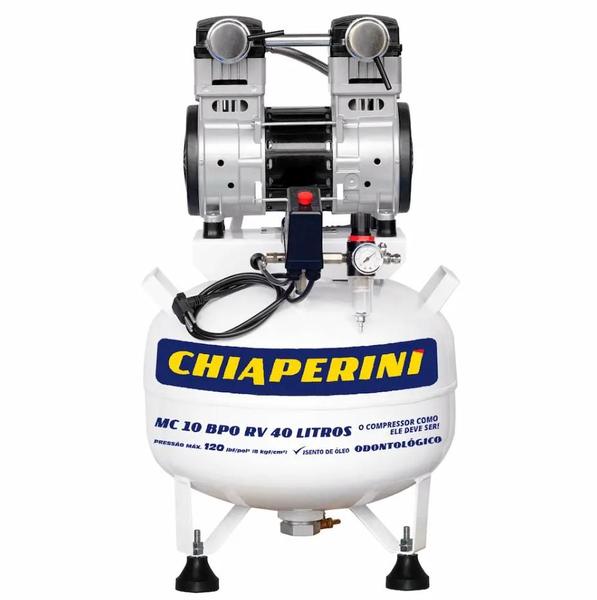 Imagem de Motocompressor Odontológico s/Óleo 40L MC10 220V Chiaperini