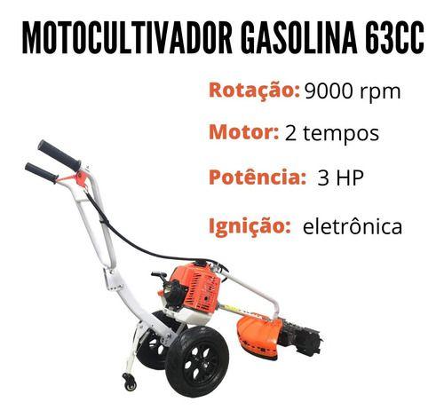 Imagem de Motocultivador A Gasolina 3,0 Cv 63cc Iwmcg2t63 Importway