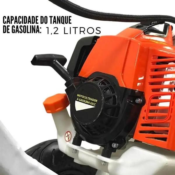 Imagem de Motocultivador Roçadeira Gasolina Premium 63cc 3hp Evald