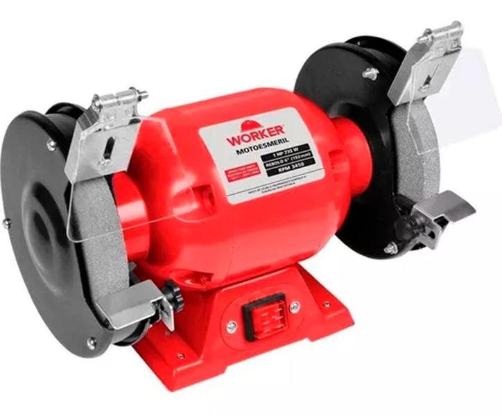 Imagem de Motoesmeril Bancada 6” Profissional 1HP 735w Bivolt Worker