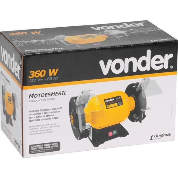 Imagem de Motoesmeril de bancada 360 watts 127 volts monofásico - Vonder