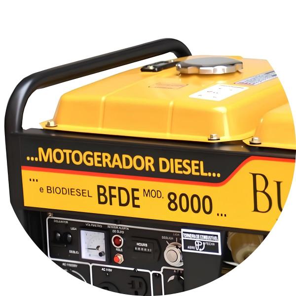 Imagem de Motogerador Buffalo BFDE 8000 PRO Diesel Trifásico 380V 7,5KVA 13Cv Partida Elétrica e Manual 71333