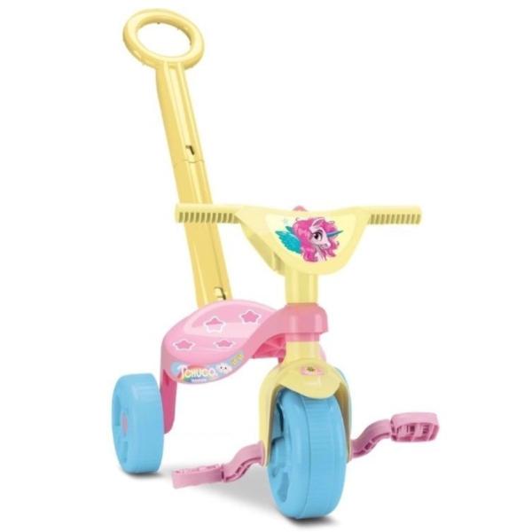 Imagem de Motoquinha Brinquedo Infantil Triciclo Unicórnio Com Haste