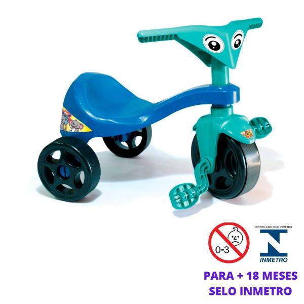 Motoquinha Infantil Criança Azul Omotcha Pedalar Diversão Imagem de Motoquinha Infantil Criança Azul Omotcha Pedalar Diversão