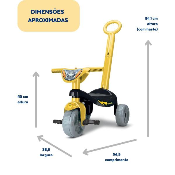 Imagem de Motoquinha Triciclo Heróis Morceguinho Batmam Com Haste Samba Toys