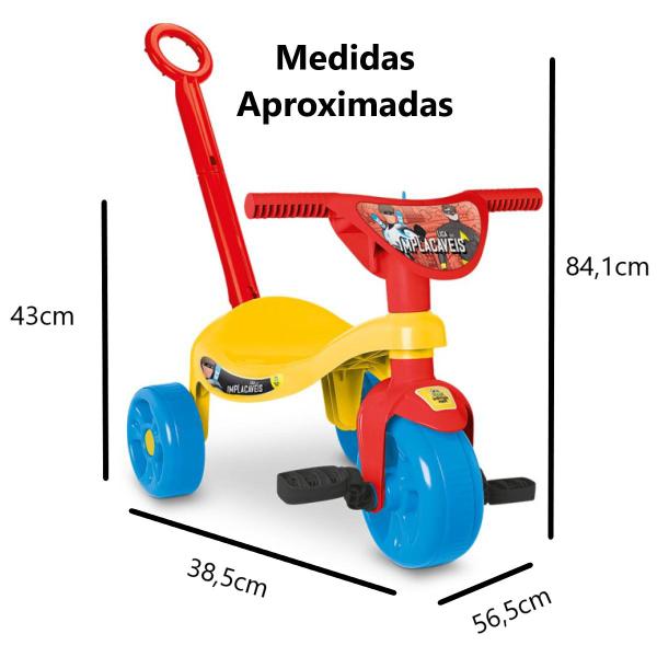 Imagem de Motoquinha Triciclo Infantil Heróis Liga da Justiça C/ Haste