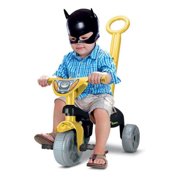 Imagem de Motoquinha Triciclo Infantil Morceguinhos Batman Com Haste