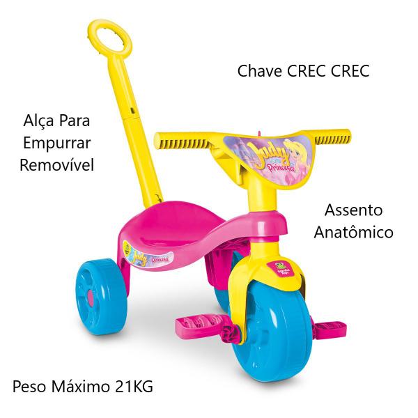 Imagem de Motoquinha Triciclo Infantil Princesa Judy Haste Samba Toys