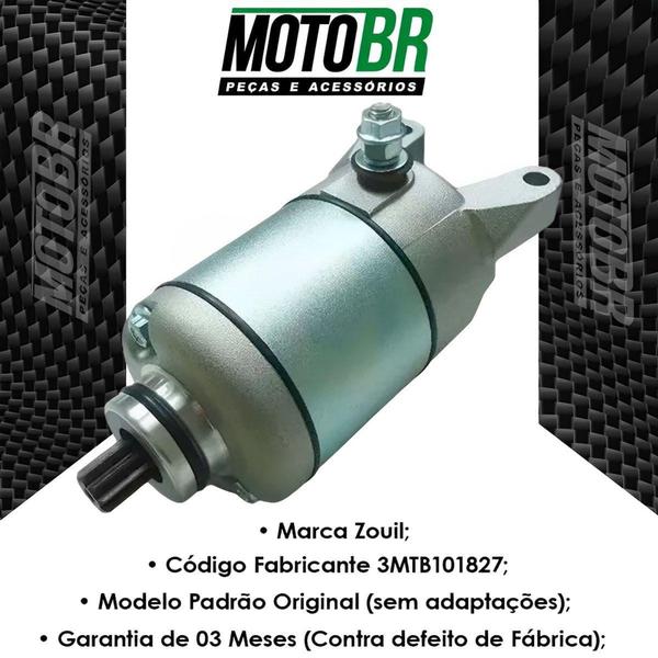 Imagem de Motor Arranque Partida Fan 160 Esdi Titan 160 Nxr 160 Bros Es Nxr 160 Bros Edd 2016 Até 2022 - Zouil