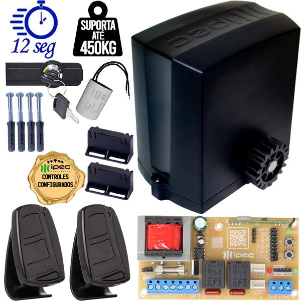 Motor Automatizador Portão Correr Deslizante 1/4 Cv 300W 450kg Idealle 127V Ipec Imagem de Motor Automatizador Portão Correr Deslizante 1/4 Cv 300W 450kg Idealle 127V Ipec