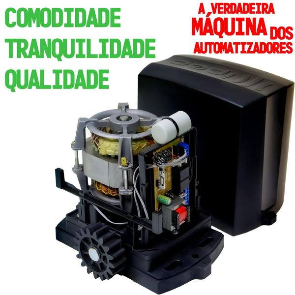 Imagem de Motor Automatizador Portão Correr Deslizante 1/4 Cv 300W 450kg Idealle 127V Ipec