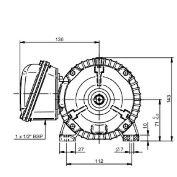 Imagem de Motor Blindado 3Cv Baixa Rotação Trifásico 4 Tensões 1200Rpm