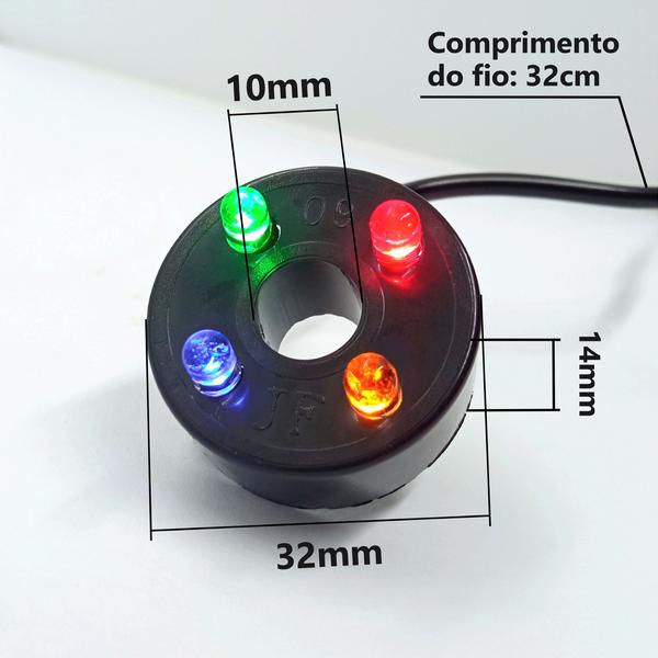 Imagem de Motor Bomba Submersa Led USB 150L/h Bombinha Fonte Aquário Cascata