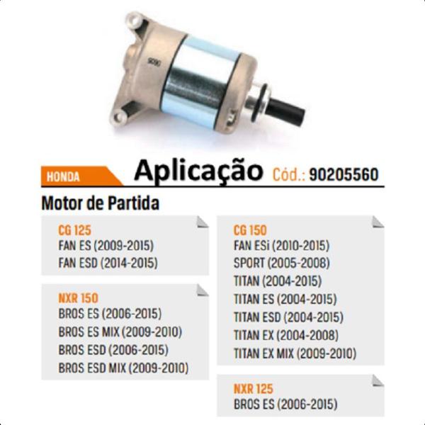 Imagem de Motor De Arranque Honda Cg 150 Esi Fan Original Magnetron