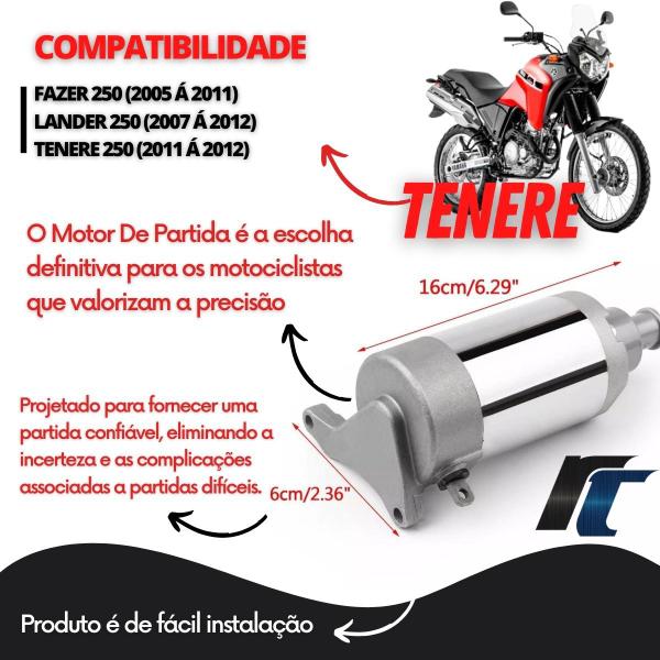 Imagem de Motor De Arranque Partida Fazer 250 Lander 250 Tenere 250