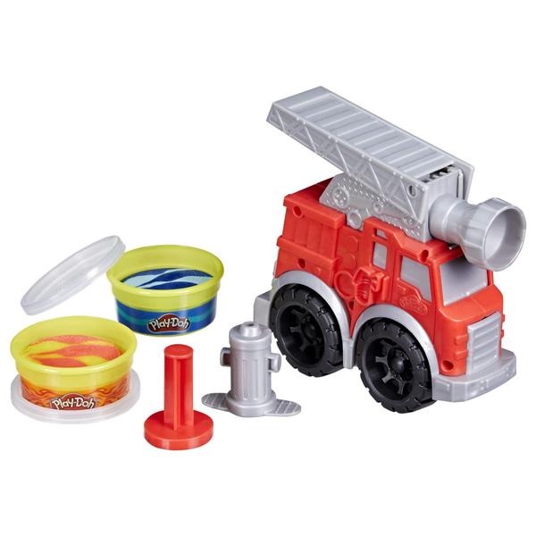 Imagem de Motor de bombeiros Playset Play-Doh Wheels com 2 compostos de modelagem