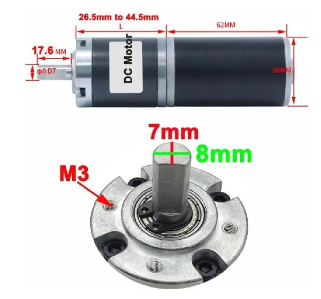 Imagem de Motor De Engrenagem Reversível 571rpm 12 V - Ofa Amb