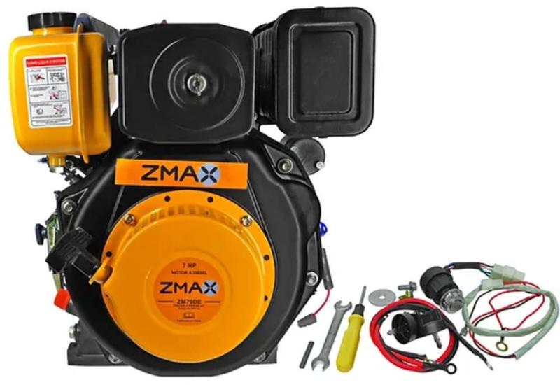 Imagem de Motor Diesel Zm70De 6.0 Hp 4 Tempos Partida Elétrica 453976 Zmax