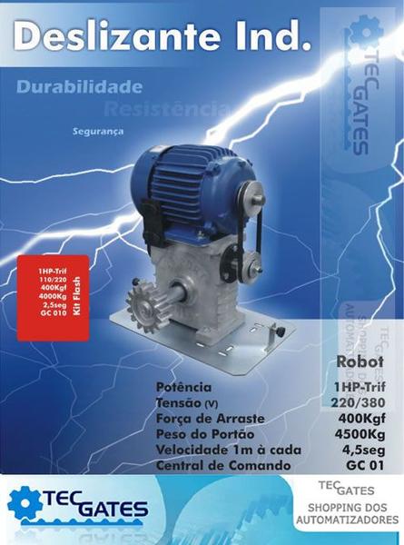 Imagem de Motor Dz Industrial IZD 3000 1hp Ggport Portão Automático