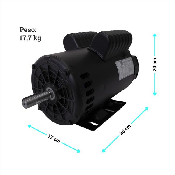 Motor Elétrico 3CV Monofásico Alta Rotação 2 Polos 2P 110V 220V Indução Compressor Serra Lixadeira - NOVA MOTORES Imagem de Motor Elétrico 3CV Monofásico Alta Rotação 2 Polos 2P 110V 220V Indução Compressor Serra Lixadeira