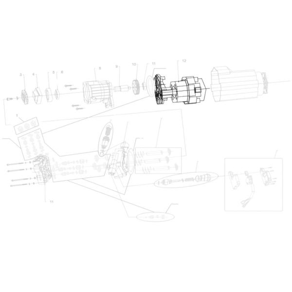 Imagem de Motor Elétrico Compatível com Lavajato Tekna HLX1052V 1200W (127V)