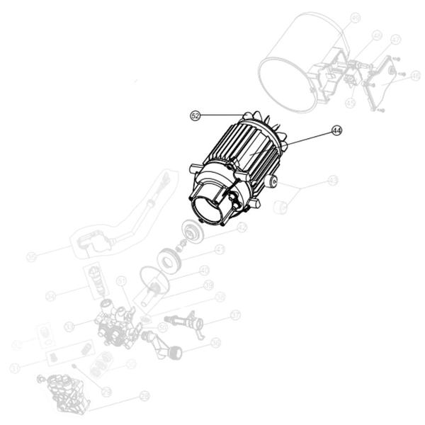 Imagem de Motor Elétrico de Indução Compatível com Desobstruidora WAP Combate Turbo Ultra 1700W 220V FW007679