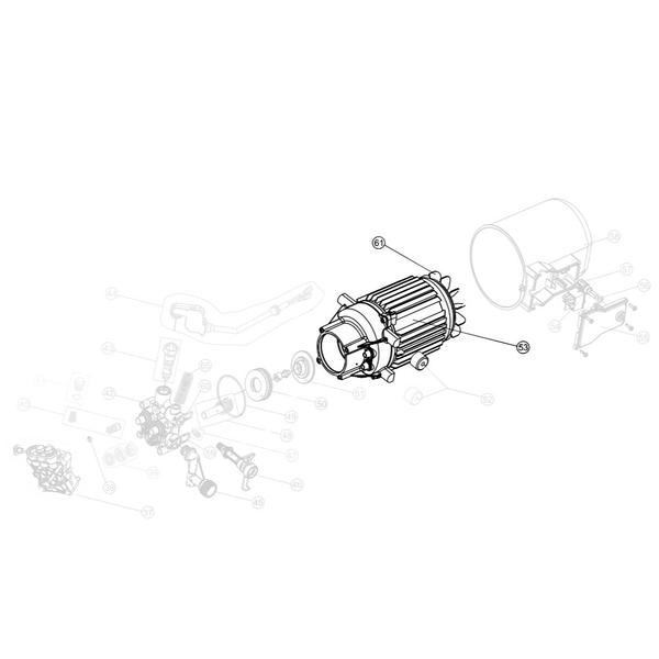 Imagem de Motor Elétrico de Indução Compatível com Lavadora WAP Extreme Turbo 2800 1900W 220V