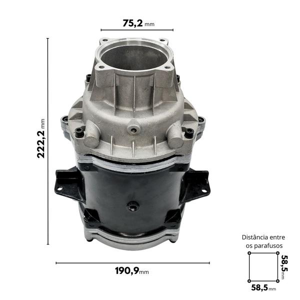 Imagem de Motor Elétrico de Indução Compatível com Lavadora WAP Silent Power 2800 1900W 127V