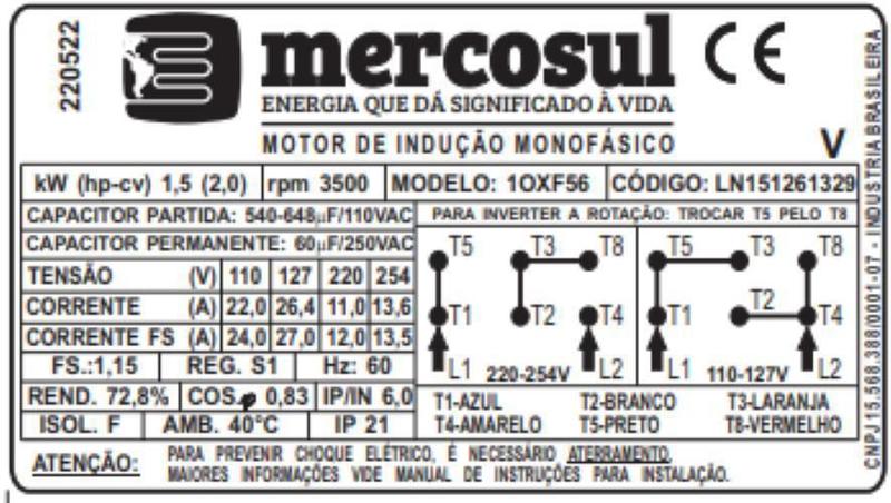 Imagem de Motor Elétrico Lixadeira Cinta Cutelaria 2Cv Alta Rota. Mono