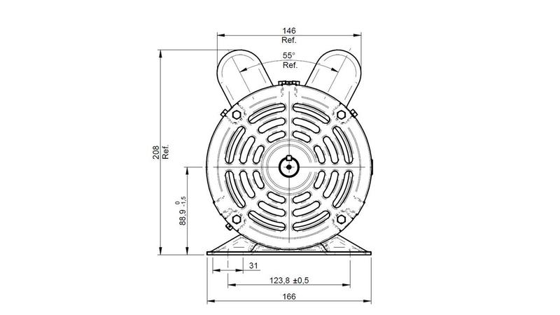 Motor Elétrico Monofásico 3cv 4 Pólos Baixa Rotação 110/220 V 60Hz - Mercosul Imagem de Motor Elétrico Monofásico 3cv 4 Pólos Baixa Rotação 110/220 V 60Hz