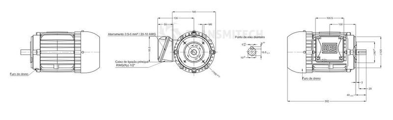 Imagem de Motor eletrico weg w22 ir3 premium 1,5cv 4p trif.2/3v 60hz b14d/cç80