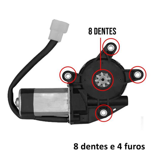 Imagem de Motor Mabuchi 12v 8D Universal para Vidro Elétrico Alta Durabilidade Fio Preto & Cinza 