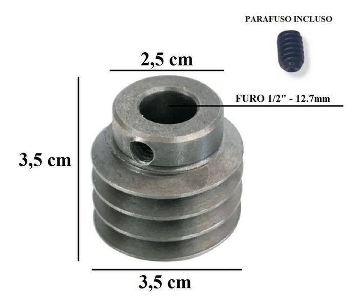 Imagem de Motor Multiuso 1700rpm Polia Rosca Bancada Brutus 1/3cv 220v