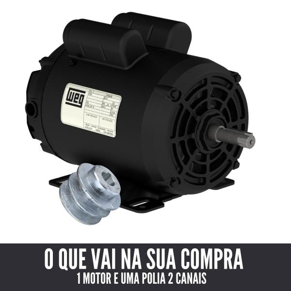 Imagem de Motor Para Betoneira Csm Menegotti 400L Monofasico Weg 2Cv