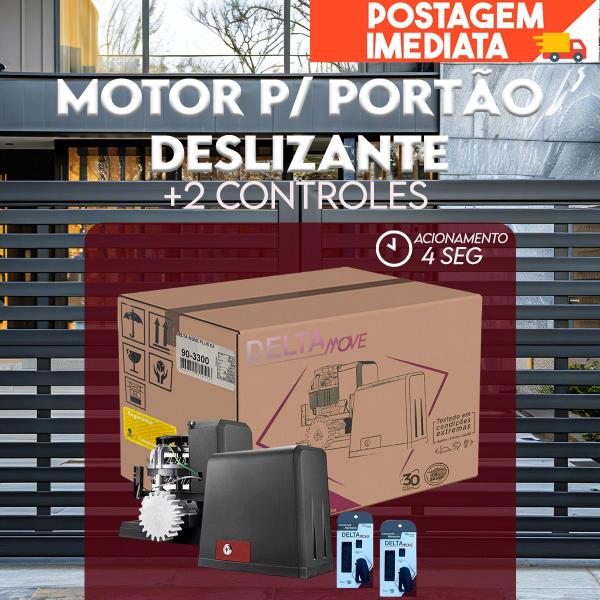 Imagem de Motor Para Portão Deslizante Delta 800Kg/Bivolt C/ 2 Controles