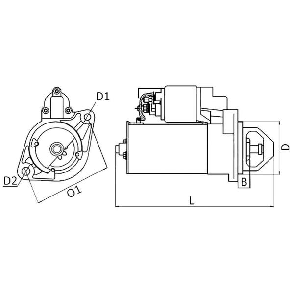 Imagem de Motor Partida Arranque Corsa Palio Strada Cruze 12V 9 Dentes ZEN 33001