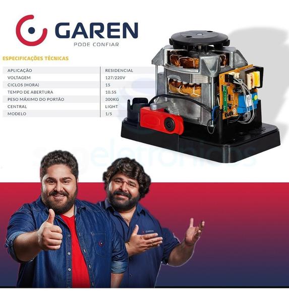 Imagem de Motor Portão Deslizante Correr 300kg 5 Mts Cremal Garen 220V