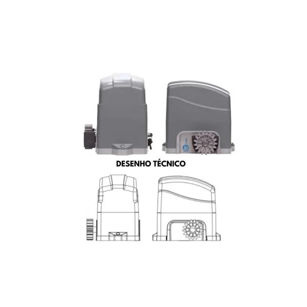 Imagem de Motor Portão Eletrônico Deslizante IZZY 300 127V/220V 50/60hz Cremalheira Plástico 3 Metros