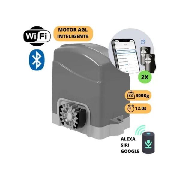 Imagem de Motor Portão Eletrônico Izzy 300 127V/220V Com Cremalheira Alumínio 5,0 Metros