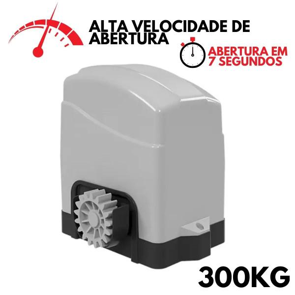 Imagem de Motor Portão Eletrônico Trino 300 Speed 127V/220V Com Cremalheira Gomo de Alumínio 4,5 Metros