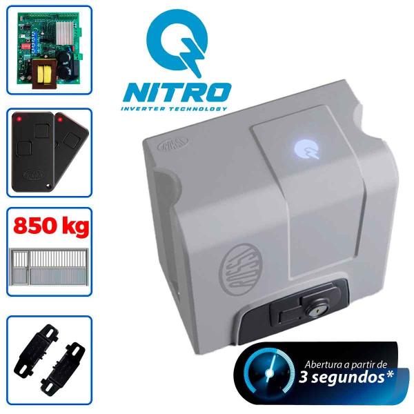 Imagem de Motor Portão Rossi DZ4 NITRO bivolt para portões até 850Kg Semi-industrial Deslizante Automático de Correr Eletrônico Com Super Abertura Rápida