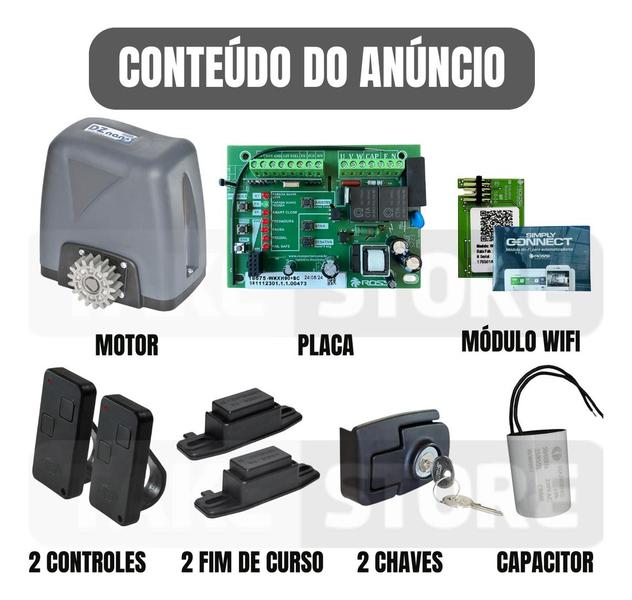 Motor Residencial Dz Nano Turbo Wifi App Celular Rossi 600kg 110v Imagem de Motor Residencial Dz Nano Turbo Wifi App Celular Rossi 600kg 110v