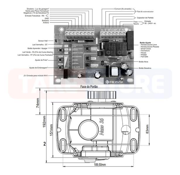 Motor Residencial Dz Nano Turbo Wifi App Celular Rossi 600kg 110v Imagem de Motor Residencial Dz Nano Turbo Wifi App Celular Rossi 600kg 110v