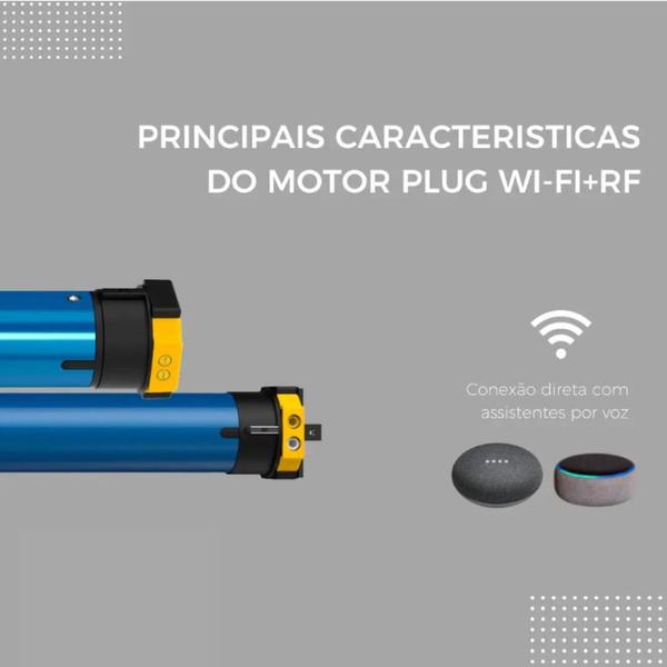 Imagem de Motor tubular wifi c/ controle p/ persianas/toldos 6n 110v