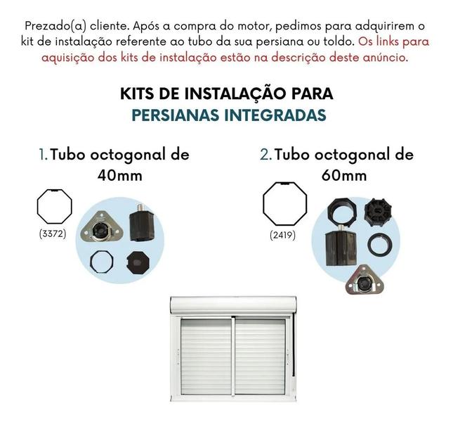 Motor tubular wifi c/ controle p/ persianas/toldos 6n 110v - Emteco Imagem de Motor tubular wifi c/ controle p/ persianas/toldos 6n 110v