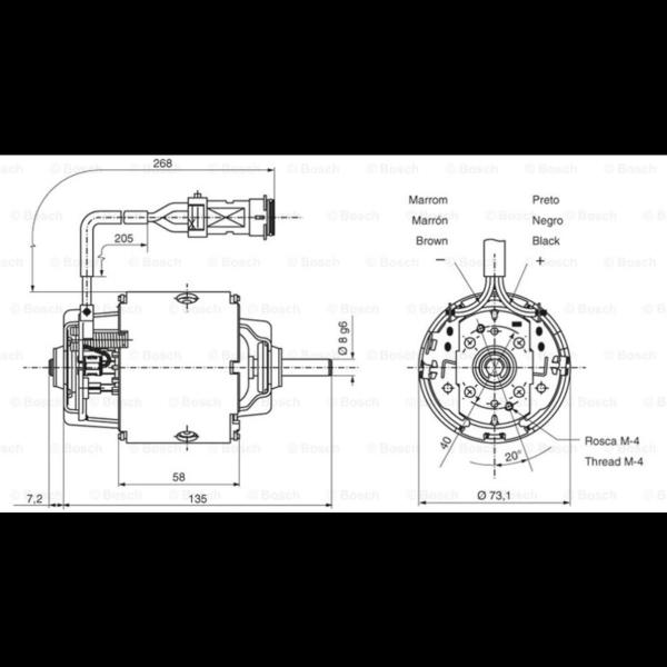 Imagem de Motor ventilação 12V Ford Royale 1992 a 1996 Bosch 